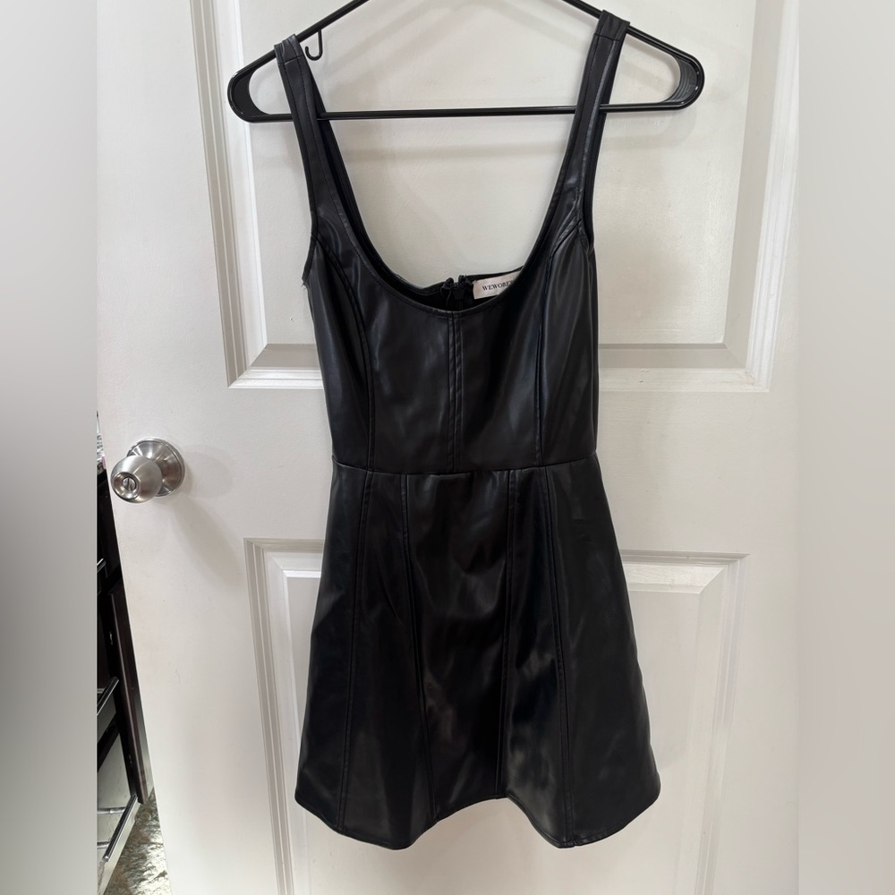 WeWoreWhat leather dress size 2. WORN ONCE.